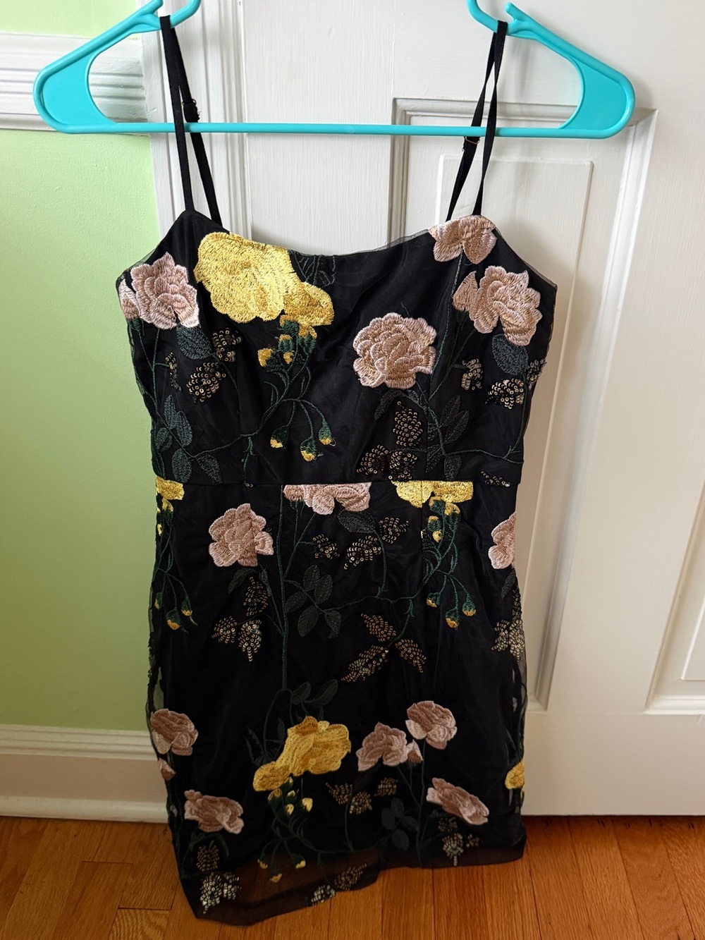 Lulus black embroidered and beaded dress